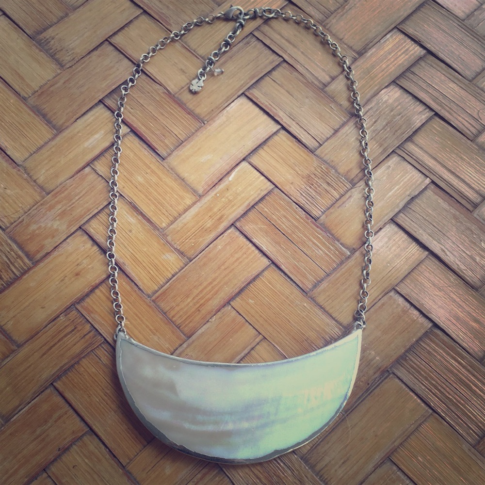 Lucky Brand White Shell Statement Necklace